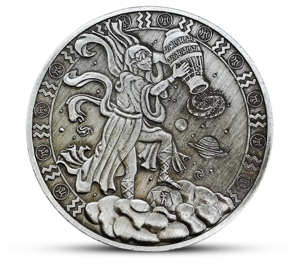 Двенадцать созвездий зодиака Серебряная Юбилейные монеты евро Астрология