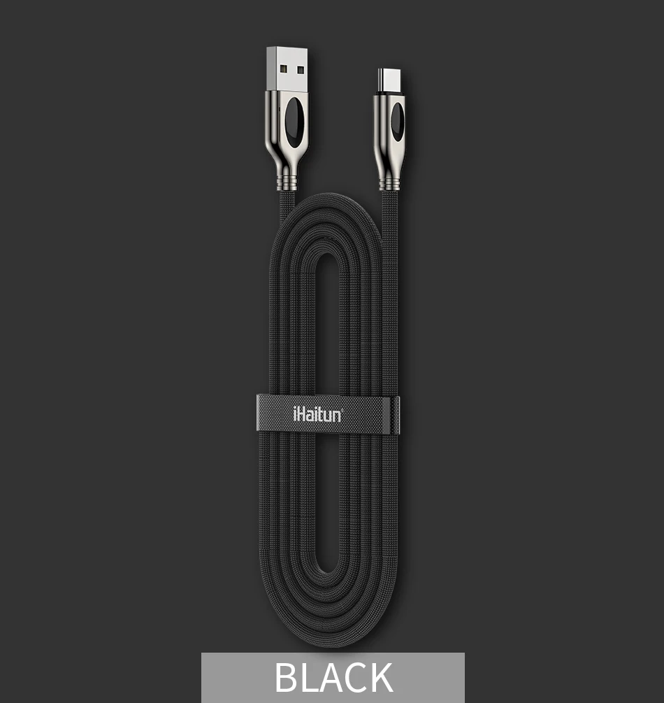 IHaitun usb type C кабель для samsung Galaxy S10 S9 S8 Note 10 A50 usbc Data 3,0 3,1 Быстрая зарядка 4,0 Легкое быстрое зарядное устройство Oneplus 6t 7 S10+ S10 PLUS S10E A60 A70 A80 8 9 Phone