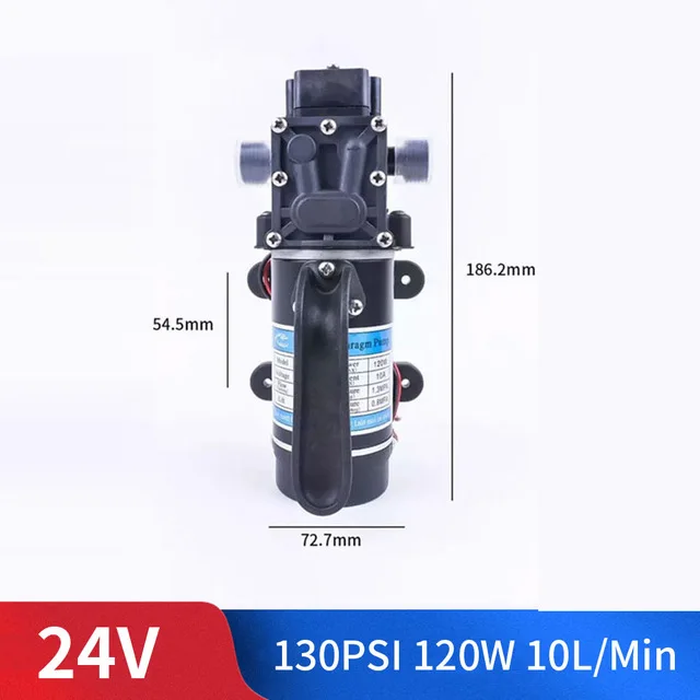 return valve type Электрический 12V 24V 120 Вт высокой мощности Давление самогрунтовой водный выключатель давления насоса обратный клапан Тип для разливочная машина - Цвет: return valve type