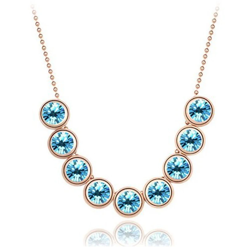 Женское Ожерелье с австрийскими кристаллами 9 цветов | Украшения и аксессуары