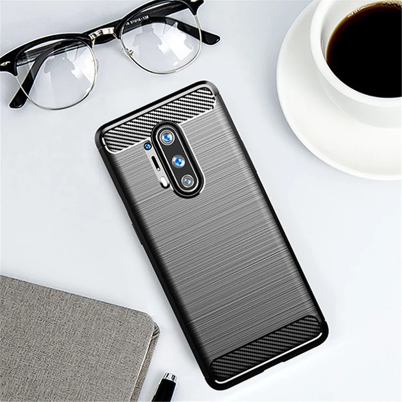 

Для крышки Oneplus 8T, чехол для Oneplus 8T 7 7T 8 Pro 6 6T, бампер, углеродное волокно, антидетонационный чехол для телефона, чехол для Oneplus Nord