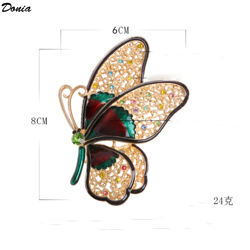 

Donia jewelry Retro European and American hot fashion new alloy enamel butterfly brooch temperament Joker pin