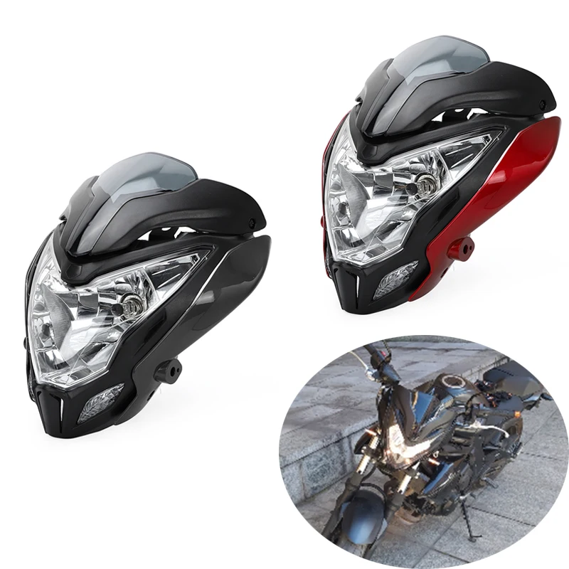 

Передняя фара в сборе для Мотоцикла BAJAJ Pulsar 150 200, аксессуары для передней фары, фара Lihgt для PULSAR150 200
