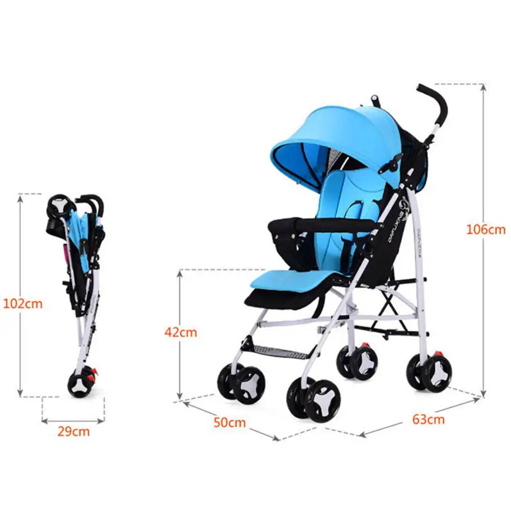 Детская складная коляска Kidlove 2 в 1 переносная с зонтиком для