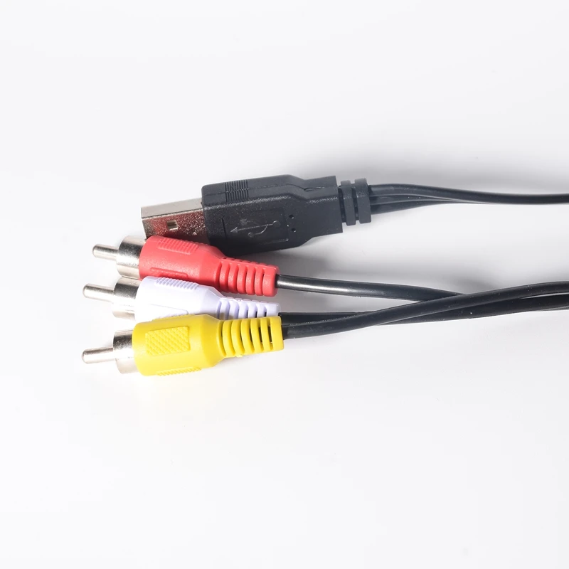 Кабель USB к 3RCA 1 5 м штекер 3 RCA сплиттер Аудио Видео AV композитный кабель-адаптер