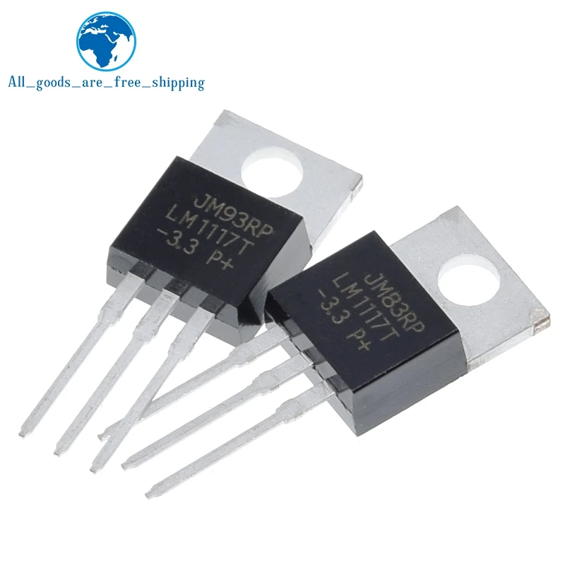 10PCS LM1117T-3.3 TO220 LM1117-3.3 LM1117T 3,3 V LM1117 TO-220