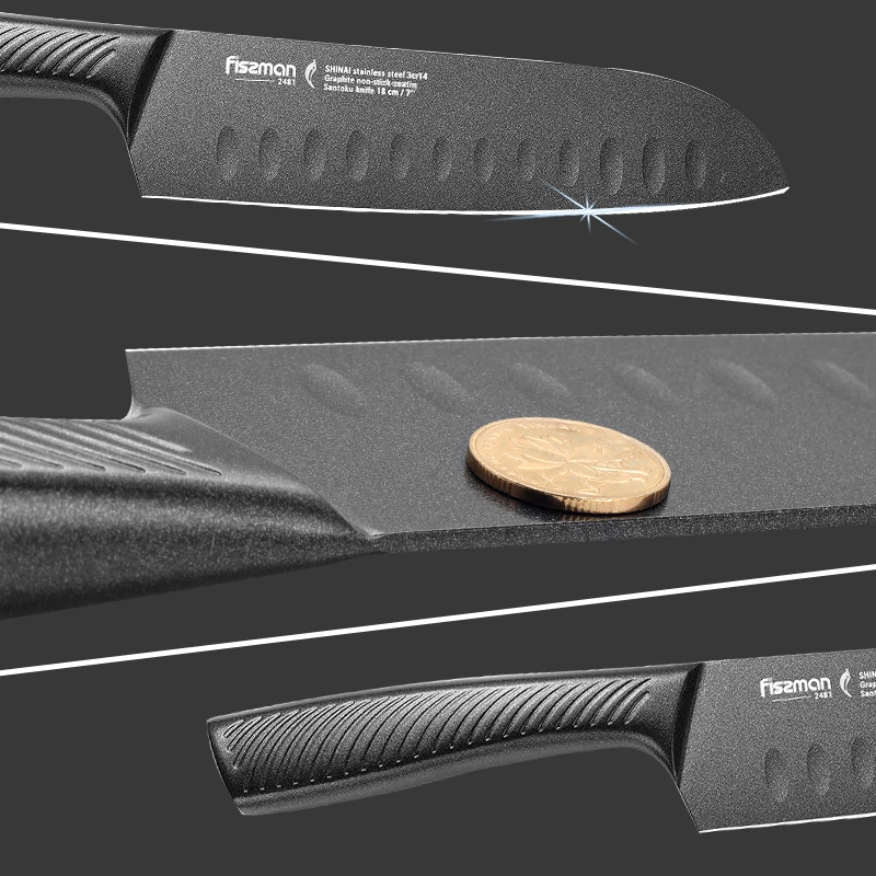 Ножи Santoku SHINAI серии 7 дюймов высокоуглеродистая Нержавеющая сталь 3cr14 с