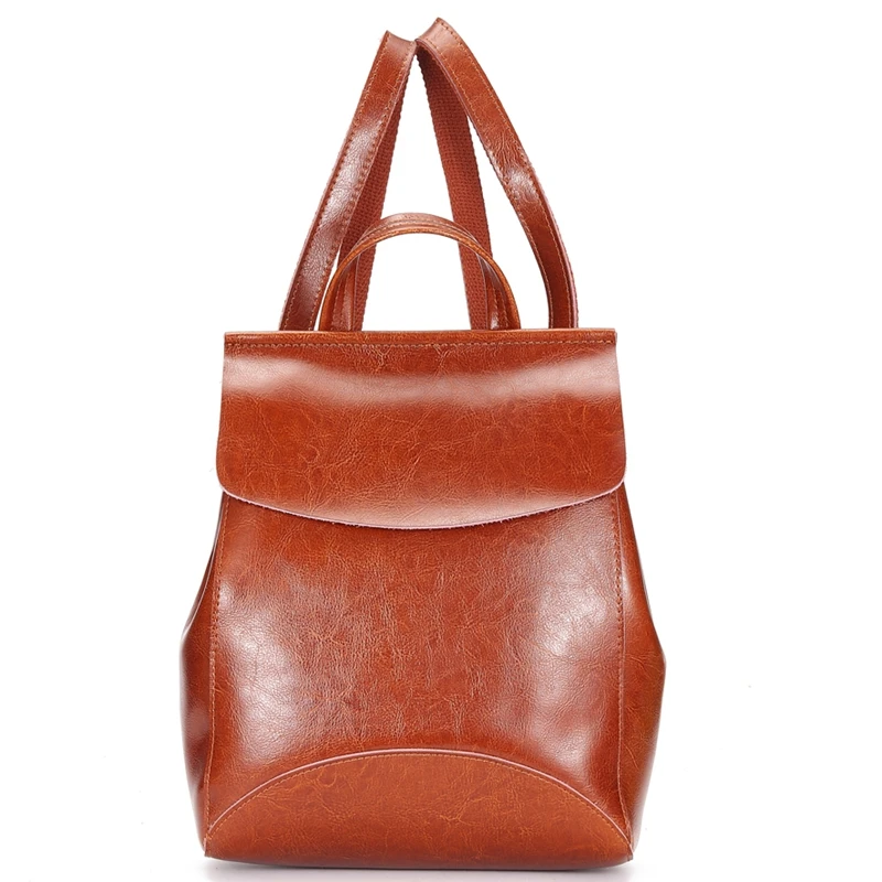 

Женский рюкзак из бычьей кожи, с мягкой ручкой