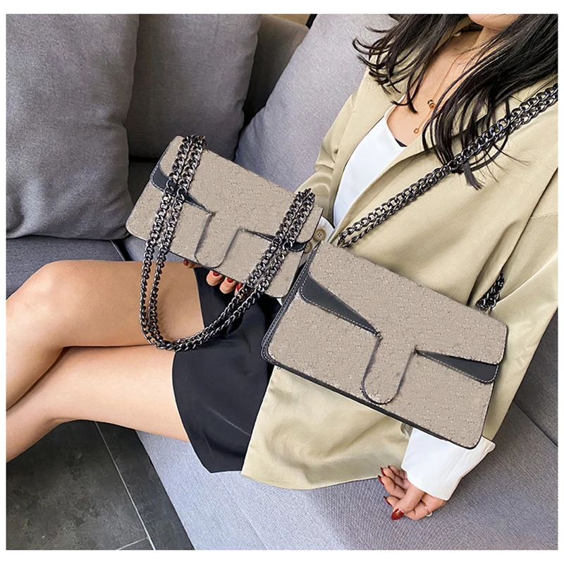 

2021 Fashion Crocodile Pattern Baguette MINI PU Leather Shoulder Bags For Women Chain Designer Luxury Handbag Female Travel tote