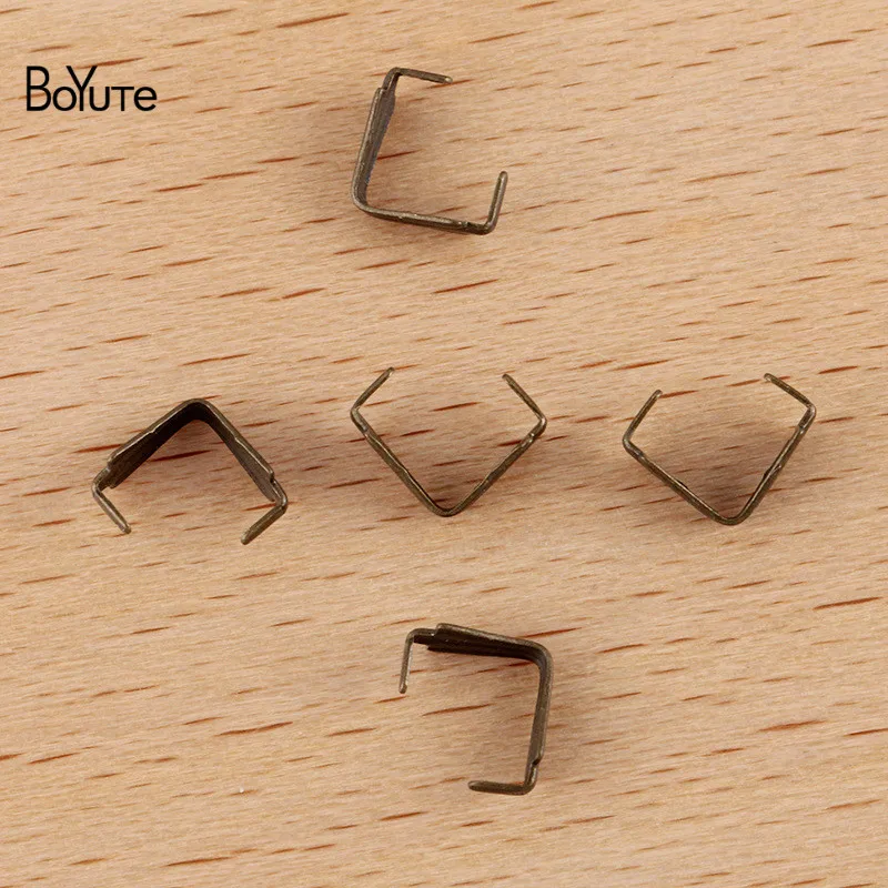 

BoYuTe (500 Pieces/Lot) 6MM Metal Brass Striped Clasp Materials DIY Handmade Jewelry Accessories Wholesale