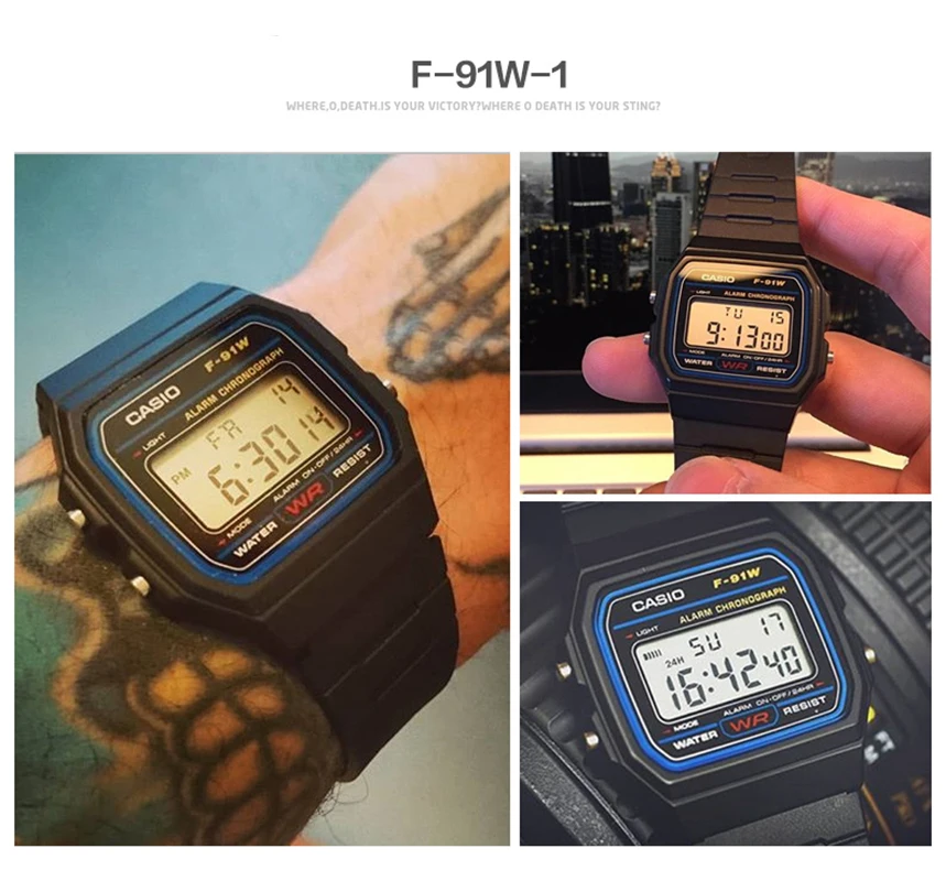 Casio watch  men top luxur set military LED relogio digital watch sport Waterproof quartz men watch Neutral watchs F91W series images - 6