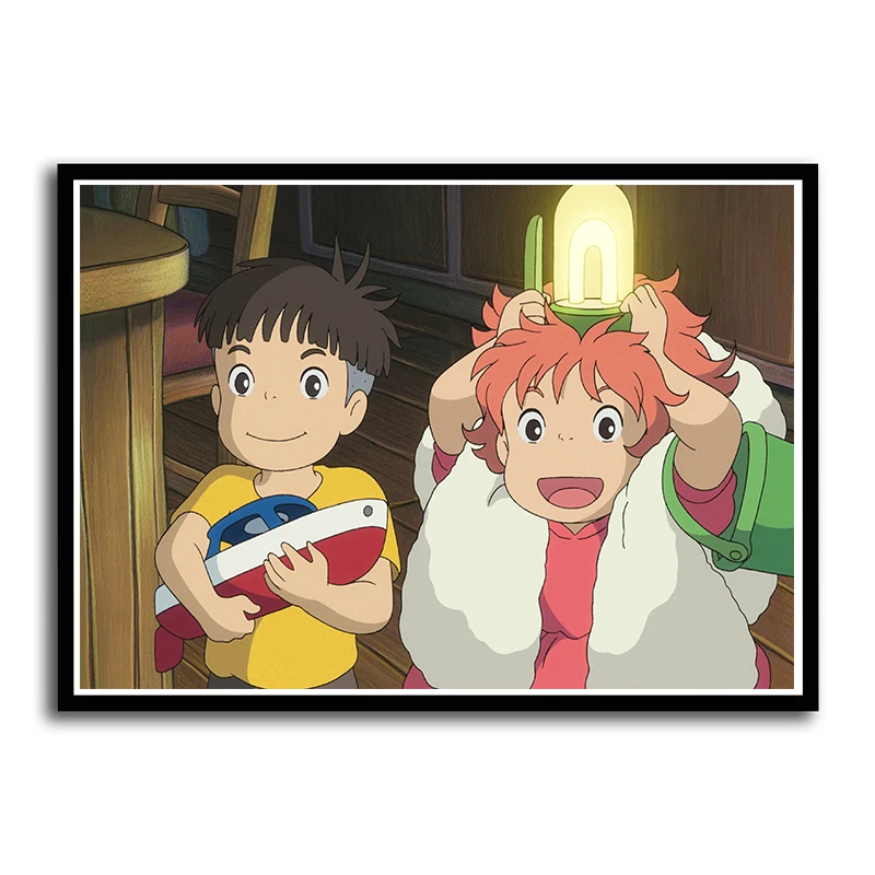 Понё из классического аниме на скале постер миядзаки хаяо настенный декор для