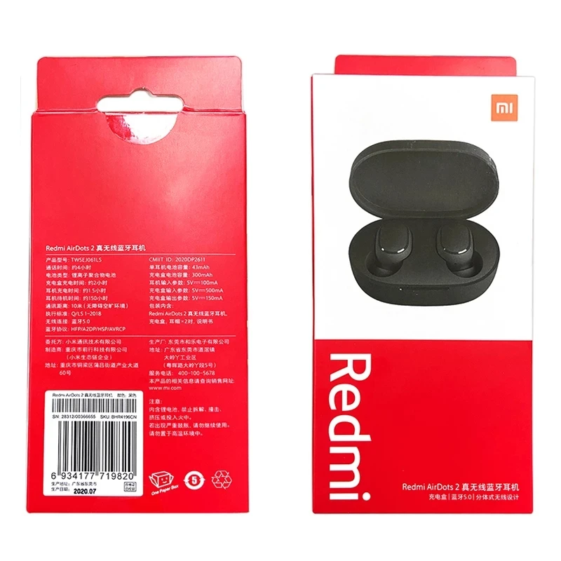 Оригинальные Xiaomi Redmi AirDots 2 наушники вкладыши Bluetooth 5 0 беспроводные с микрофоном