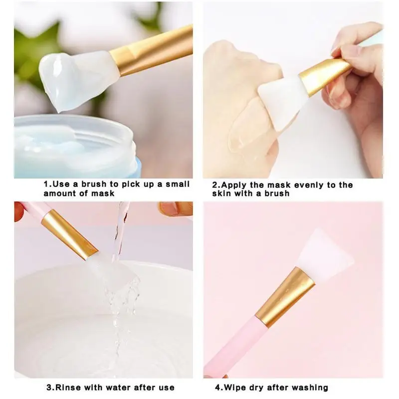 

Soft Head Silicone Mask Mud Brush Applicator Hairless Cosmetic Plastic Handle Makeup Tools Tool With Brushes C4P8
