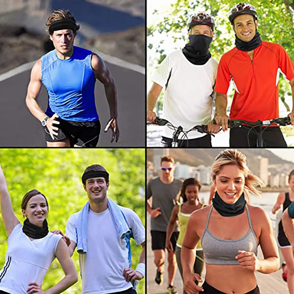 

6PCS/Set Cycling Face Mask Outdoor Hiking Scarf Headband Sunshade Dust-proof Wristband Hairband Headwear Sports Accessories