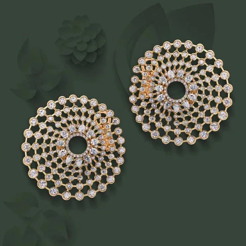 Be 8 красота блестящие AAA + кубический цирконий круглый вырез для женщин серьги