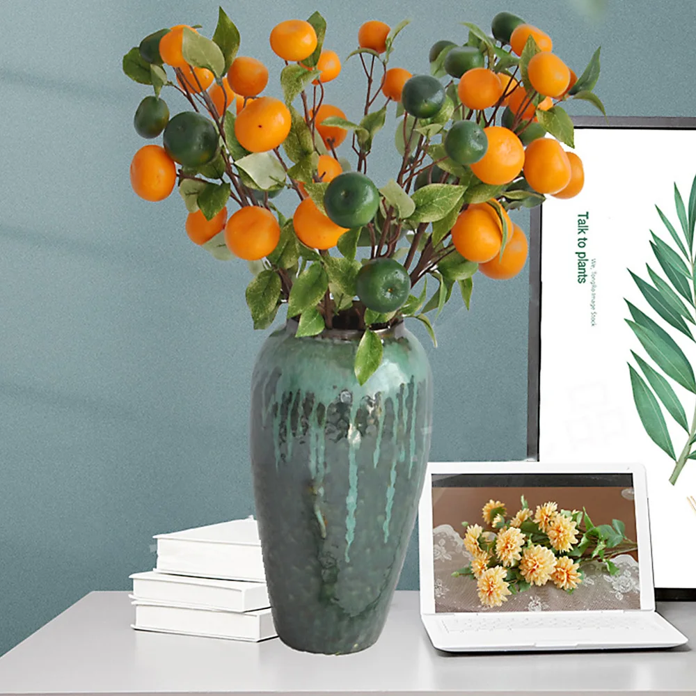 Искусственные оранжевые украшения для дома цветы имитация апельсинов ветки