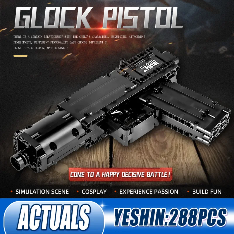 

Новый MOC 14001-14012 пистолет серии Глок автоматический набор пистолетов строительные блоки военные Кирпичи игрушки Дети подарки на день рожден...