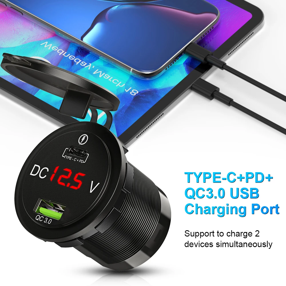 Автомобильное зарядное устройство Extractme прикуриватель 12 В вольтметр двойной