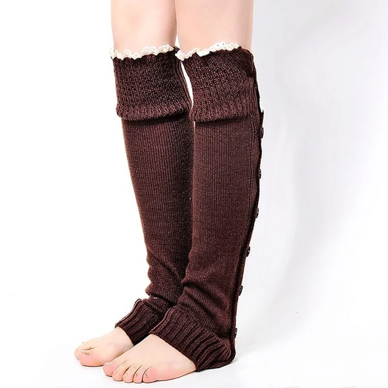 Новинка женские вязаные крючком чулки гетры Обложка для ботинка кружевные