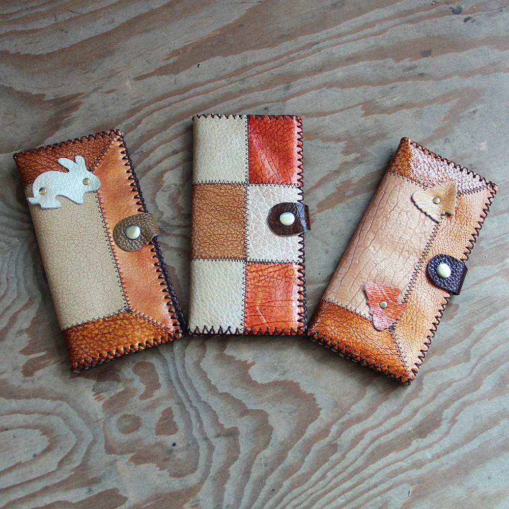 Новинка 2019 длинный женский кошелек ручной работы Большой вместительный сумки