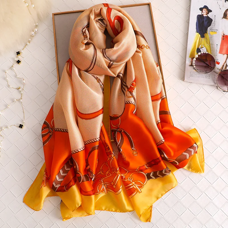 431-4 Мода, роскошный брендовый женский шарф, летний солнцезащитный пляжный палантины, женские шали и палантины, женский шелковый шарф из пашмины хиджаба - Цвет: 431-4