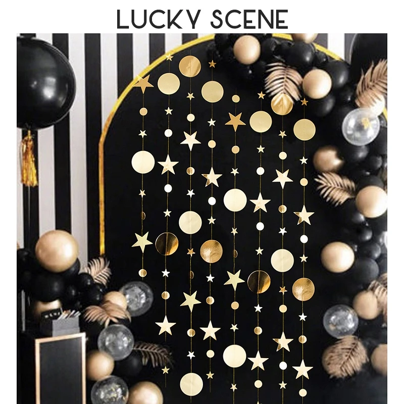 

Зеркальный бумажный баннер звезда 4 м lucky scene