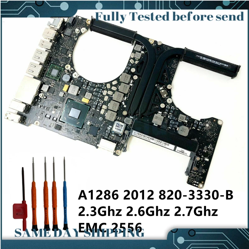 

A1286 LOGIC BOARD FOR MacBook Pro a1286 MID 2012 EMC 2556 I7 2.6GHZ 661-6492 820-3330-B motherboard