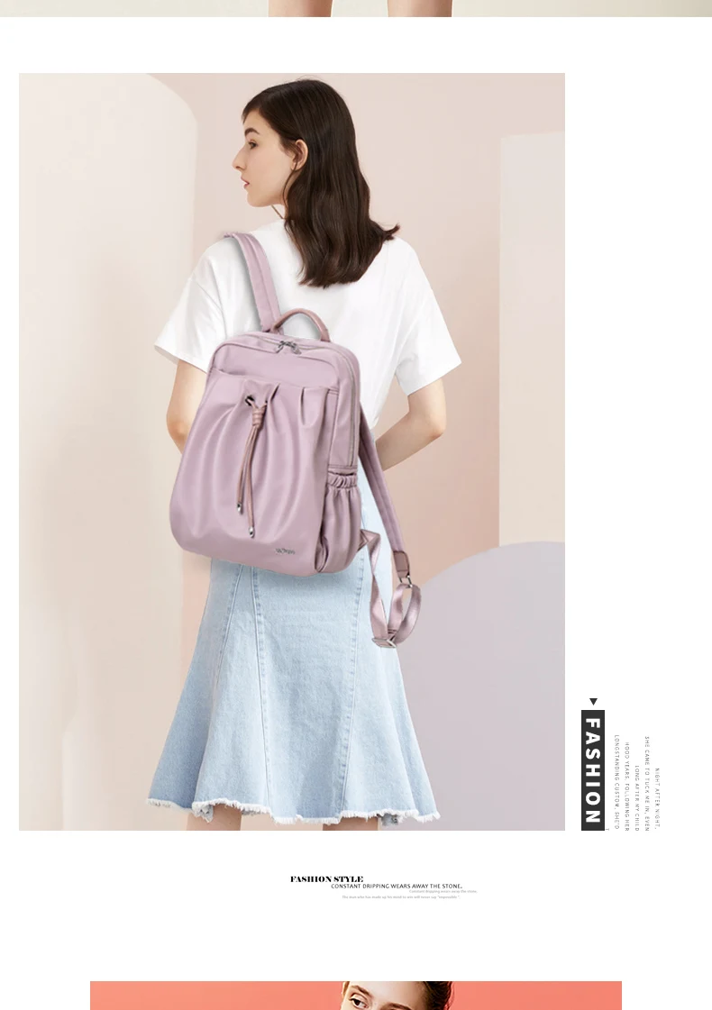 ZOGER Oxford cloth ultra light shoulder bag Korean version new college student bag female simple wild backpack