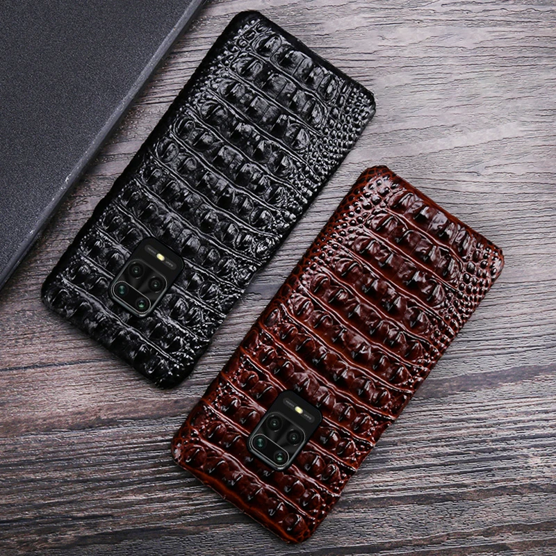 Кожаный чехол для телефона Xiaomi Redmi Note 9S 9 8T 7 K20 K30 Pro Mi se 9T 10 A3 Mix Max 3 Poco F1 X2 крокодиловая задняя
