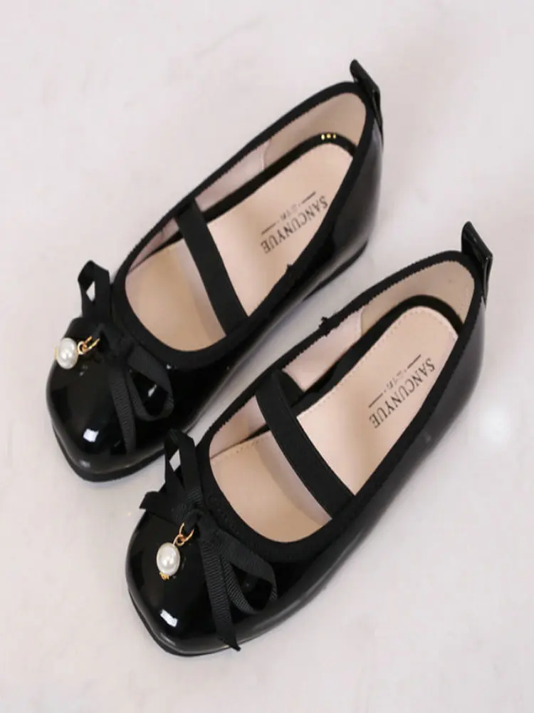 

New Spring Autumn Children kids Sandals Flat soft Princess Girls Dance Shoes Girls Sequins Leather Dress Ballet casual shoes