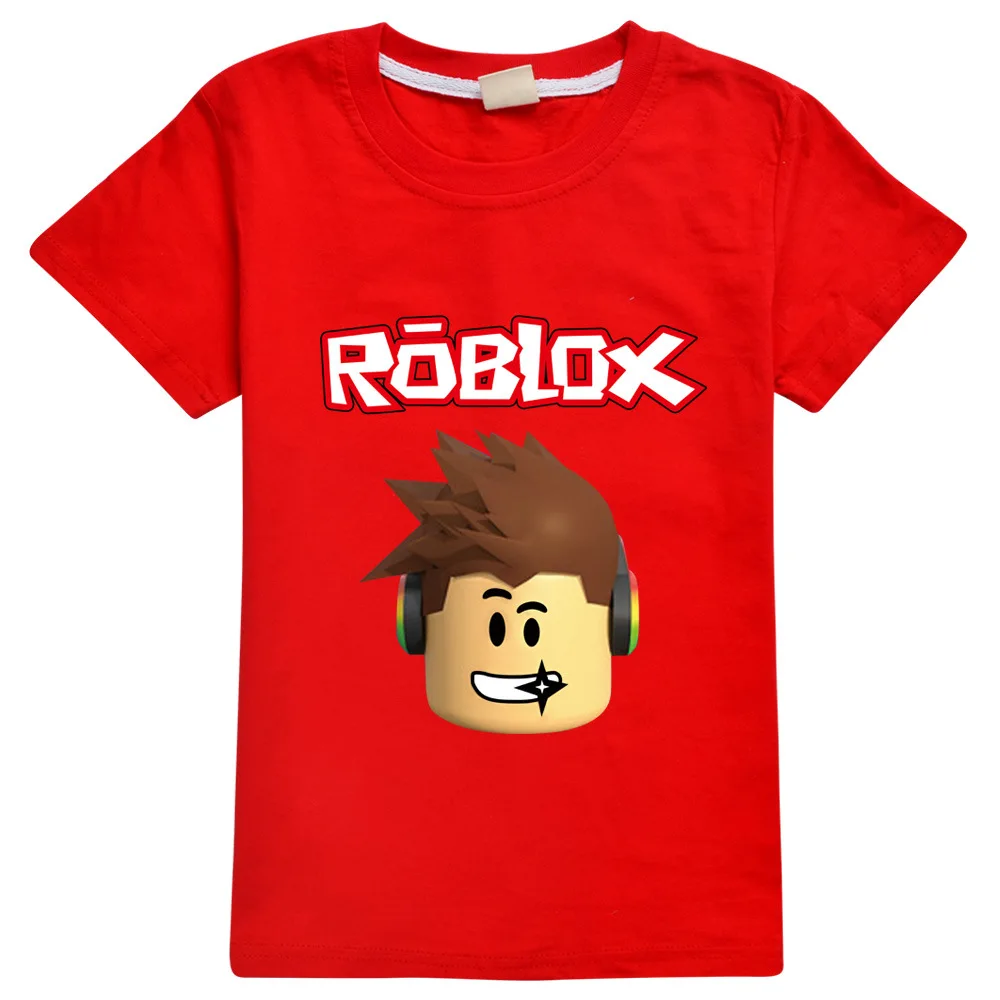 Летняя аниме одежда Robloxing хлопковая Рождественская рубашка с коротким рукавом