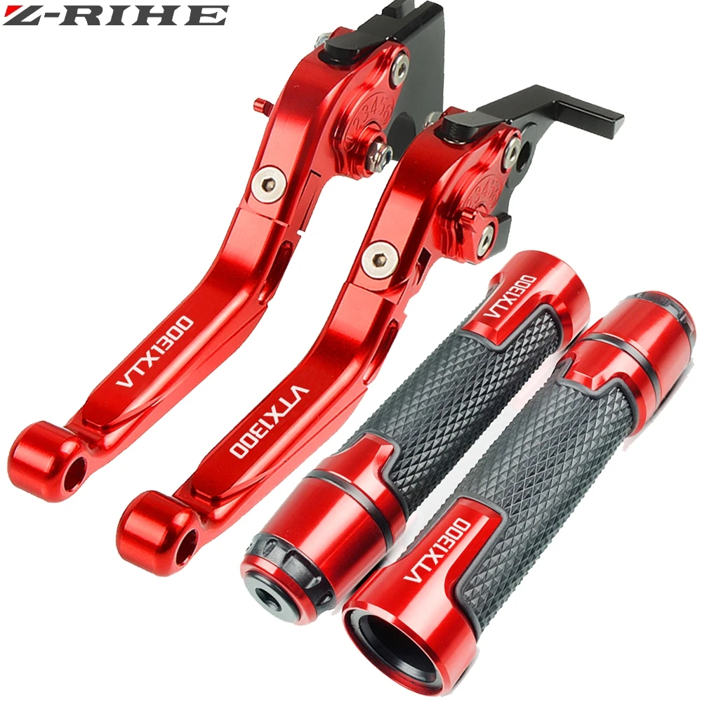 

For Honda VTX1300 VTX 1300 2003 2004 2005-2010 Motorcycle Adjustable Folding Extendable Brake Clutch Levers Handlebar Hand Grips