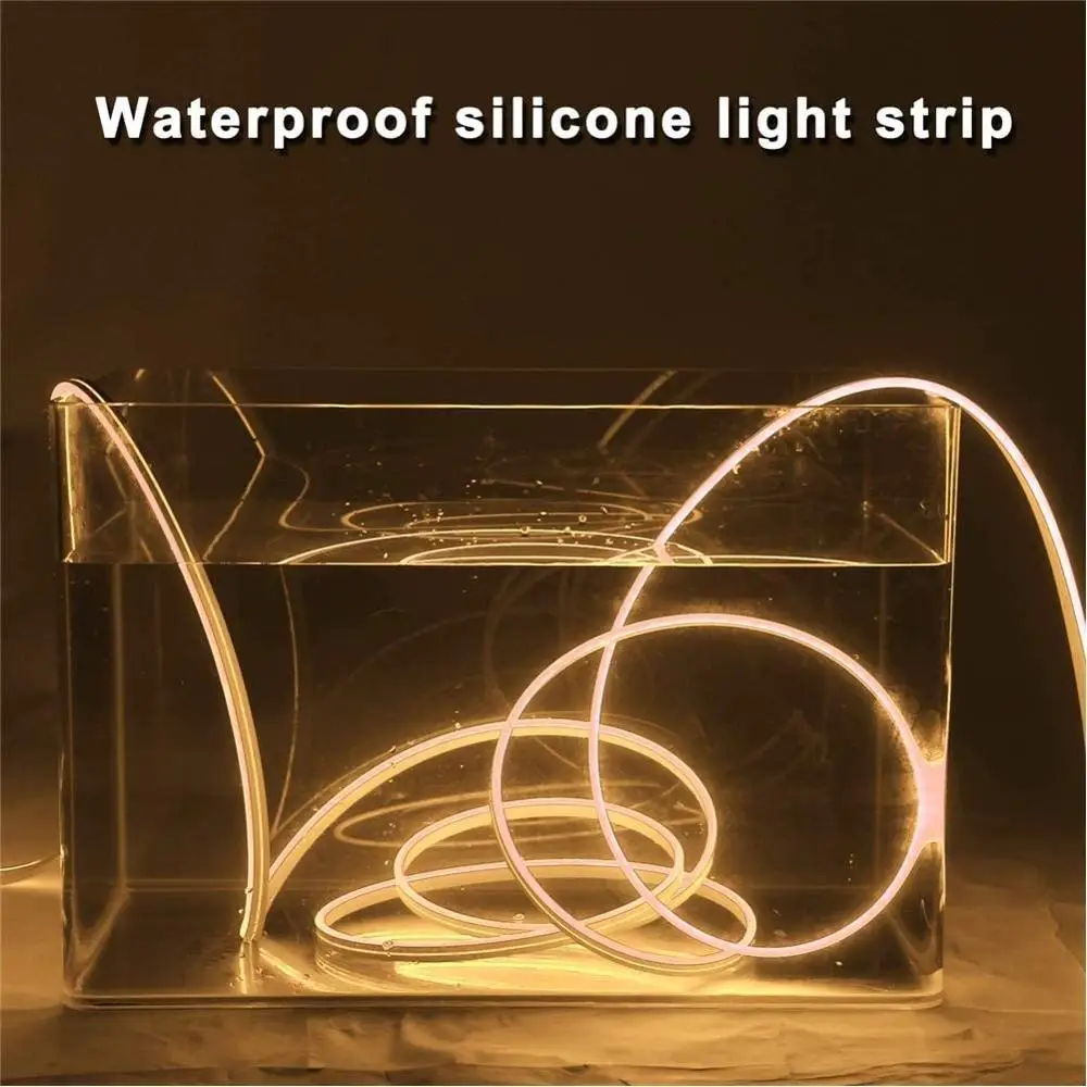 

12V LED Flexible Strip Waterproof Light with LED Neon FlexibleTube 120led IP67 Home DIY Holiday Christmas Decoration Tape Light