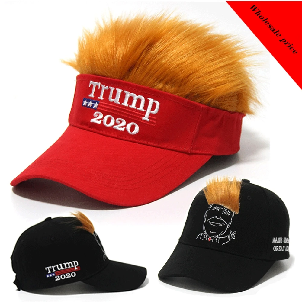 Men Wig hat trump Election Cap Baseball Women Snapback Hat activity cap outdoor leisure sun visor female wholesale | Аксессуары для