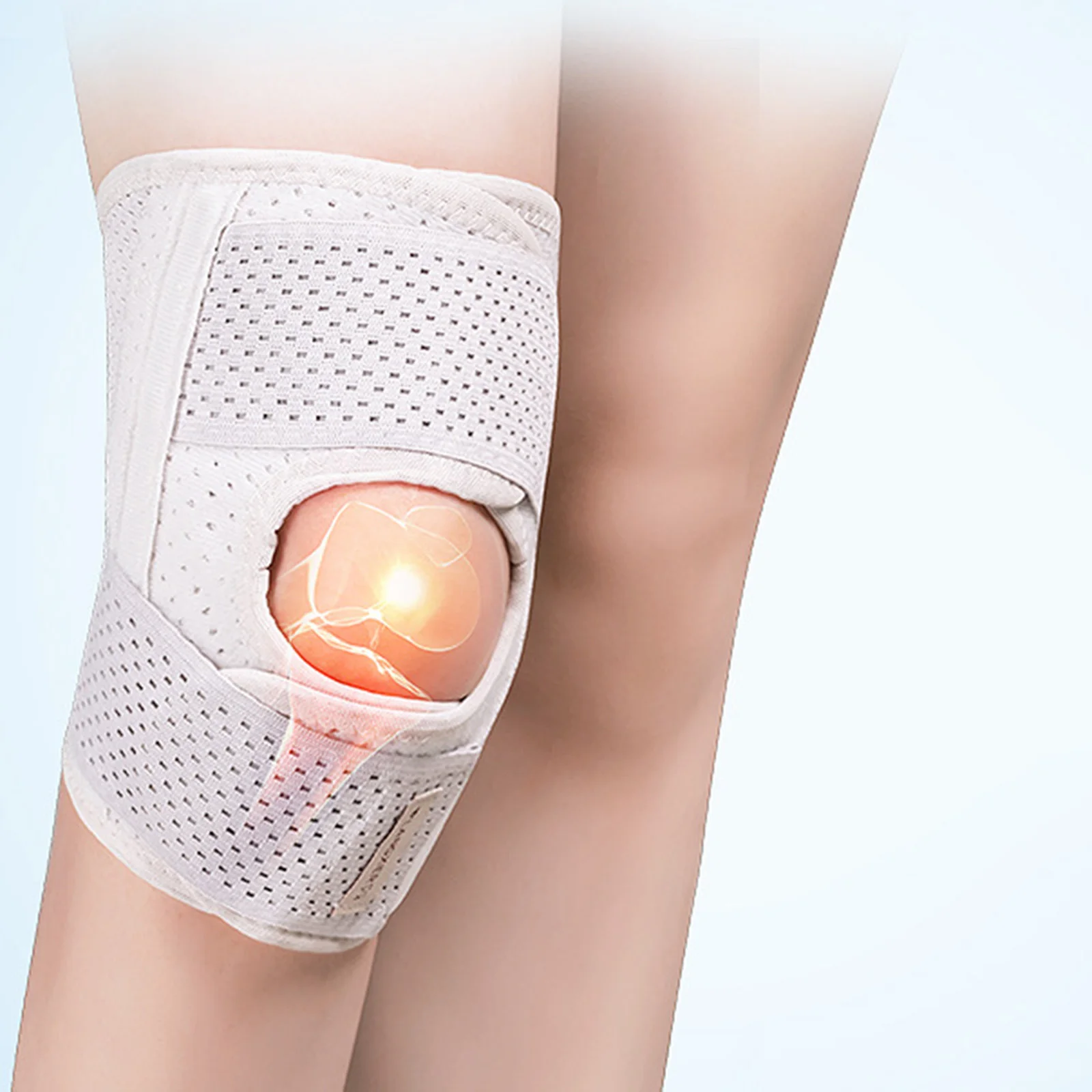 

Unisex Knee Pads Adjustable Breathable Knee Brace Joint Pain Relief Support For Exercising Running Sports Patella Fixation Band