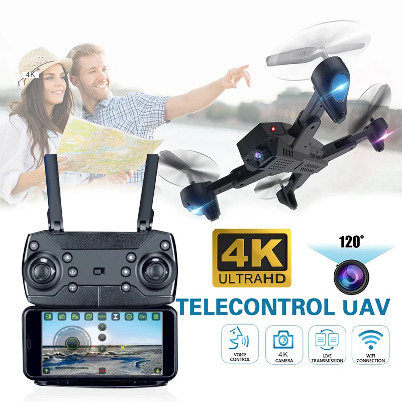 S9T Дрон 4K Квадрокоптер с камерой Wi-Fi FPV высокий удерживающий Радиоуправляемый вертолет трекер Профессиональный Дрон селфи складной рычаг RTF