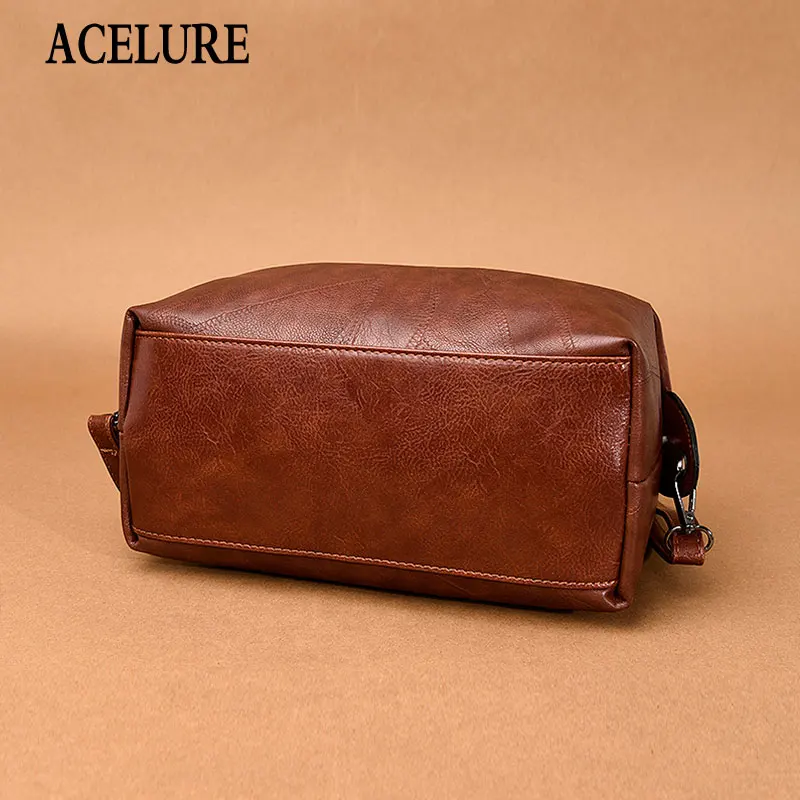 

ACELURE Fashion Ladies Shopping Messenger Bags High Capacity Handbag Solid Color PU Leather Shoulder Bags for Women Casual