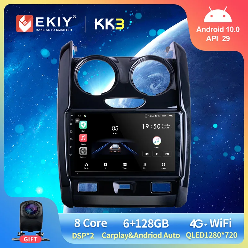 

EKIY Android 10.0 Smart AutoRadio For Renault Duster 2015 2016 - 2020 All-in-One Android Car Multimedia Player Stereo GPS Navi