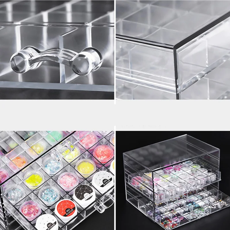 120 искусственная Коробка Для Хранения Драгоценностей стеллаж для наклеек ногтей