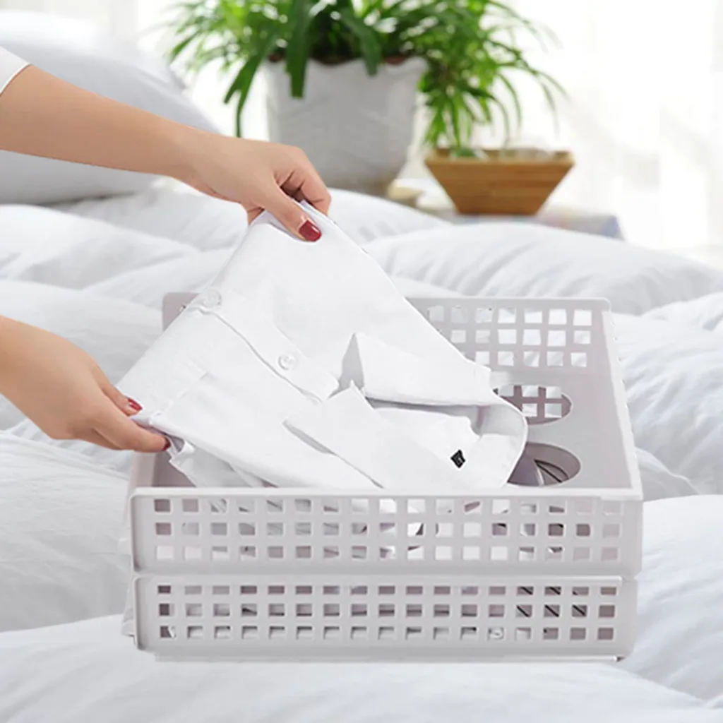 

Layered Wardrobe Partition Storage Rack Drawertype Foldable Cabinet Stackable Closetorganizer Interspace Shelf Clothes Organizer