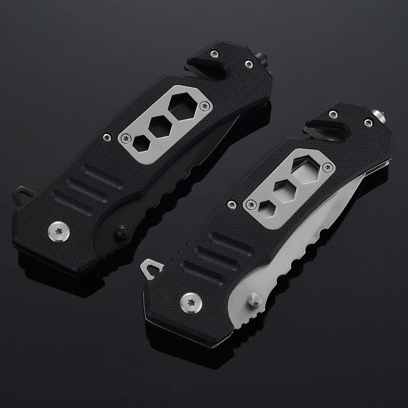 Походный складной нож тактический для выживания высокопрочный боевой