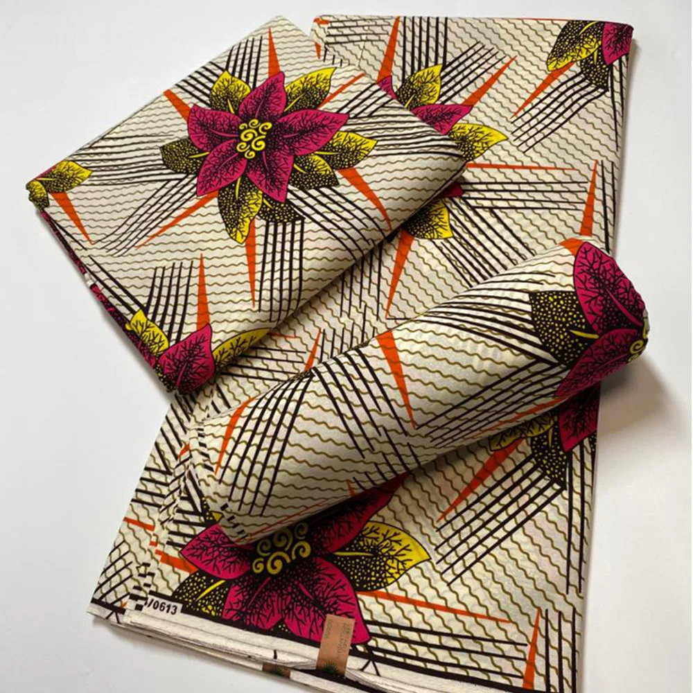 

African wax fabric Nigerian Real Wax Fabric for Women Ankara 100% Cotton Prints Super Wax Fabrics Pange 6yards wax high Quality
