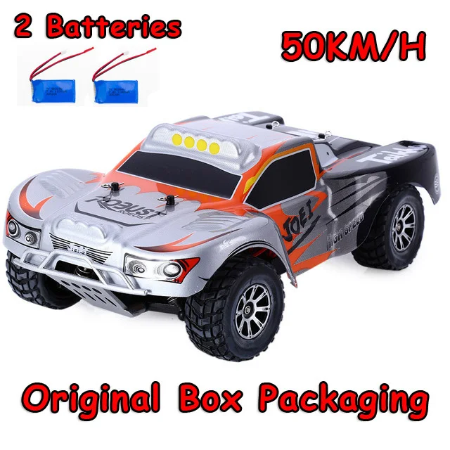A969 50KM H 2battery Список игрушек с дистанционным управлением автомобиля A969 1/18 масштаб игрушки 2,4G 4WD 70 км/ч, р/у дрейфующая Краткий курс на дальние расстояния Управление 4-х колесный шок Absorbe - Цвет: A969 50KM H 2battery