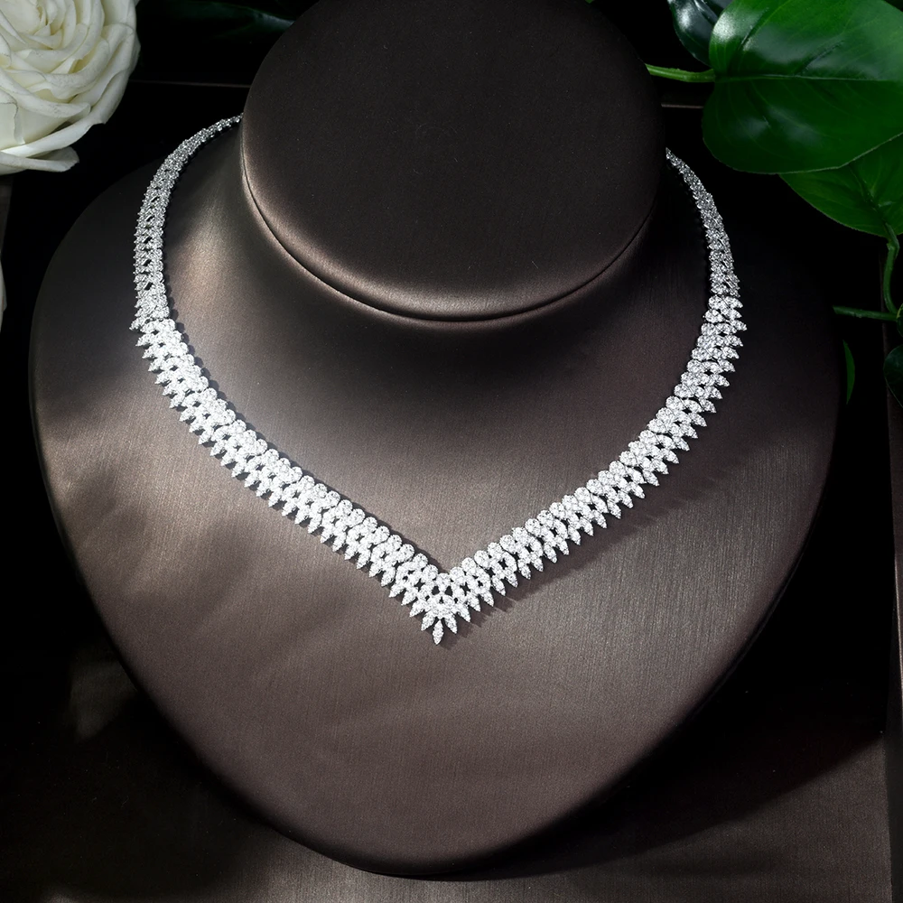 Набор украшений HIBRIDE с блестящим кубическим цирконием Дубай 2019 женский свадебный