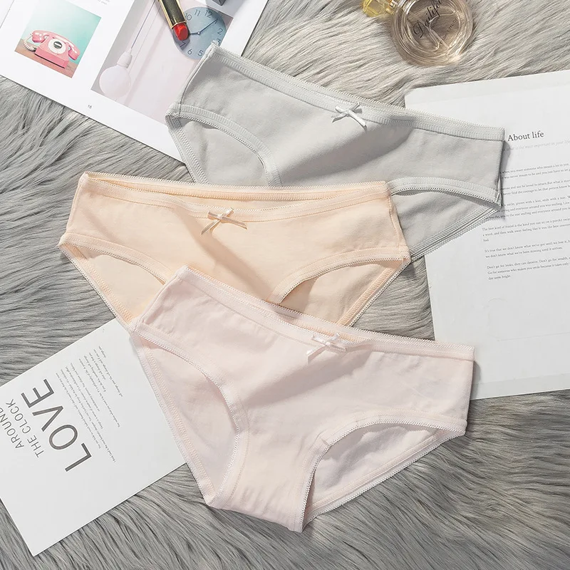AIDEVER/женское хлопковое однотонное нижнее белье бесшовные сексуальные брюки Kawaii