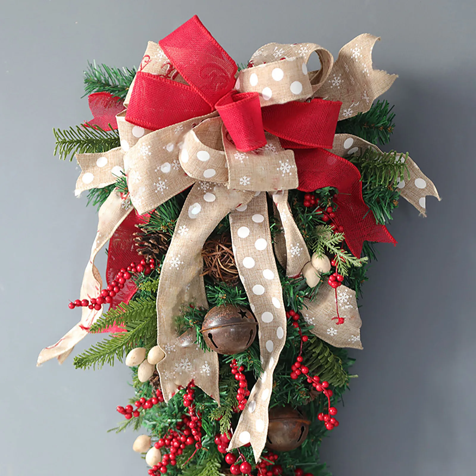 Рождественский венок украшение Рождественская гирлянда-труба Рождественское с