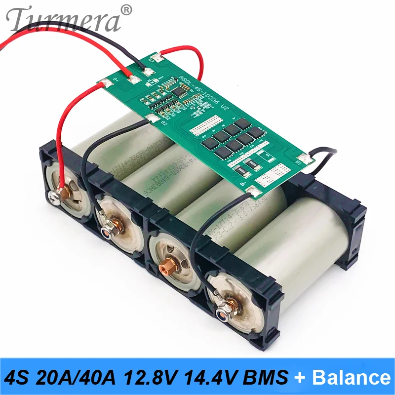 Turmera 4S 40A 20A 12 8 V 14 4 32650 32700 Lifepo4 батарея BMS для солнечной панели и электролодки