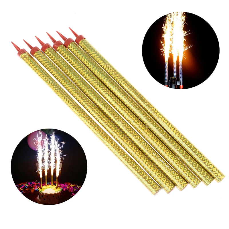 6 шт. креативные свечи для дня рождения привлекательная фотосвеча Золотая