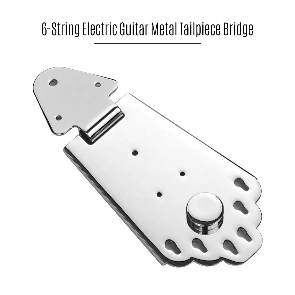 

String Instrument 6 String Guitar Metal Tailpiece Bridge with Screws for Acoustic Electric Guitar Tools